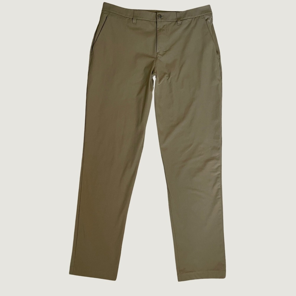 Lululemon Athletica ABC Trouser Commission Slim Fit Tech Dress Pants Khaki 34